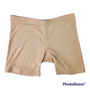 Sexy Basics Yoga Bike Boy Shorts Underwear Spandex Stretch Beige Sz M Nude Feel